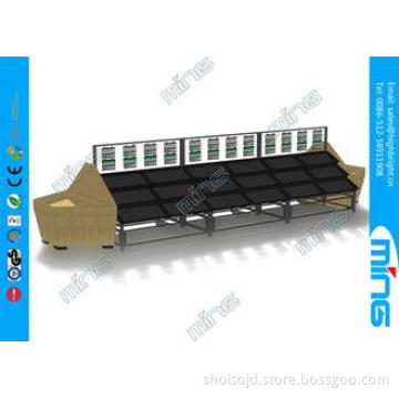 Double Sided Metallic And Wood Vegetable and Fruit Display